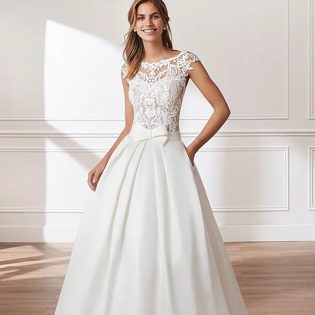  VIZCAYA LUNA NOVIAS Vestido Corte Princesa Mikado Talla 40 Antes 1399€ Probar y Llevar 500€ 