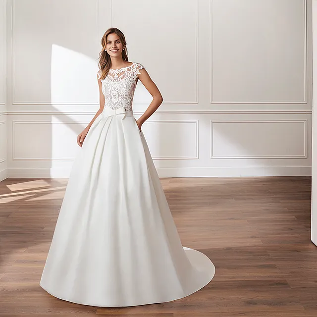  VIZCAYA LUNA NOVIAS Vestido Corte Princesa Mikado Talla 40 Antes 1399€ Probar y Llevar 500€ 